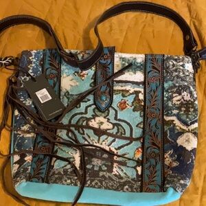 Myra tooled canvas bag